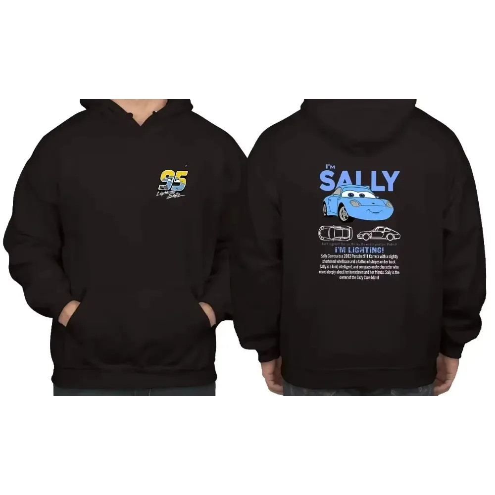 2025 Couple Cars Movie Women Hoodie Lightning Mcqueen Sally Carrera Cars Hoody Mcqueen and Sally Funny Magic Kingdom Family Trip