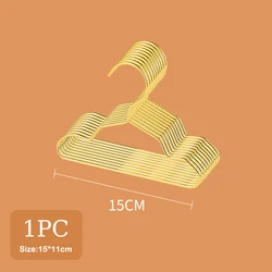 1 PC Baby Hangers Drying Rack Strong Small Metal Wire Pet Hangers for Dog Cat Gold Metal Clothes Shirts Hanger with Grooves