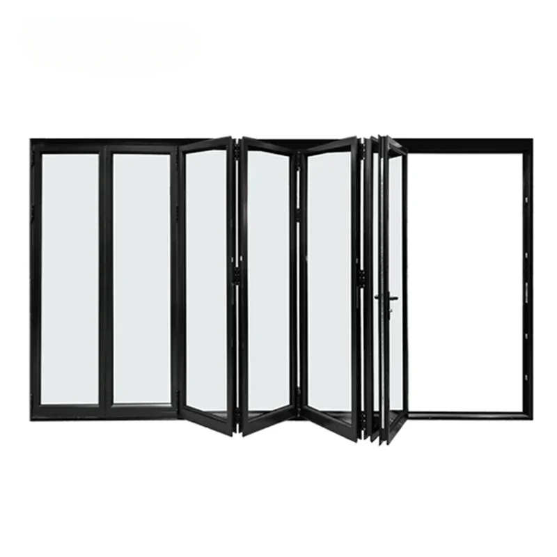 Courtyard Double-Layer Glass Outer Organ House Entrance Gate Aluminum Double Folding Door