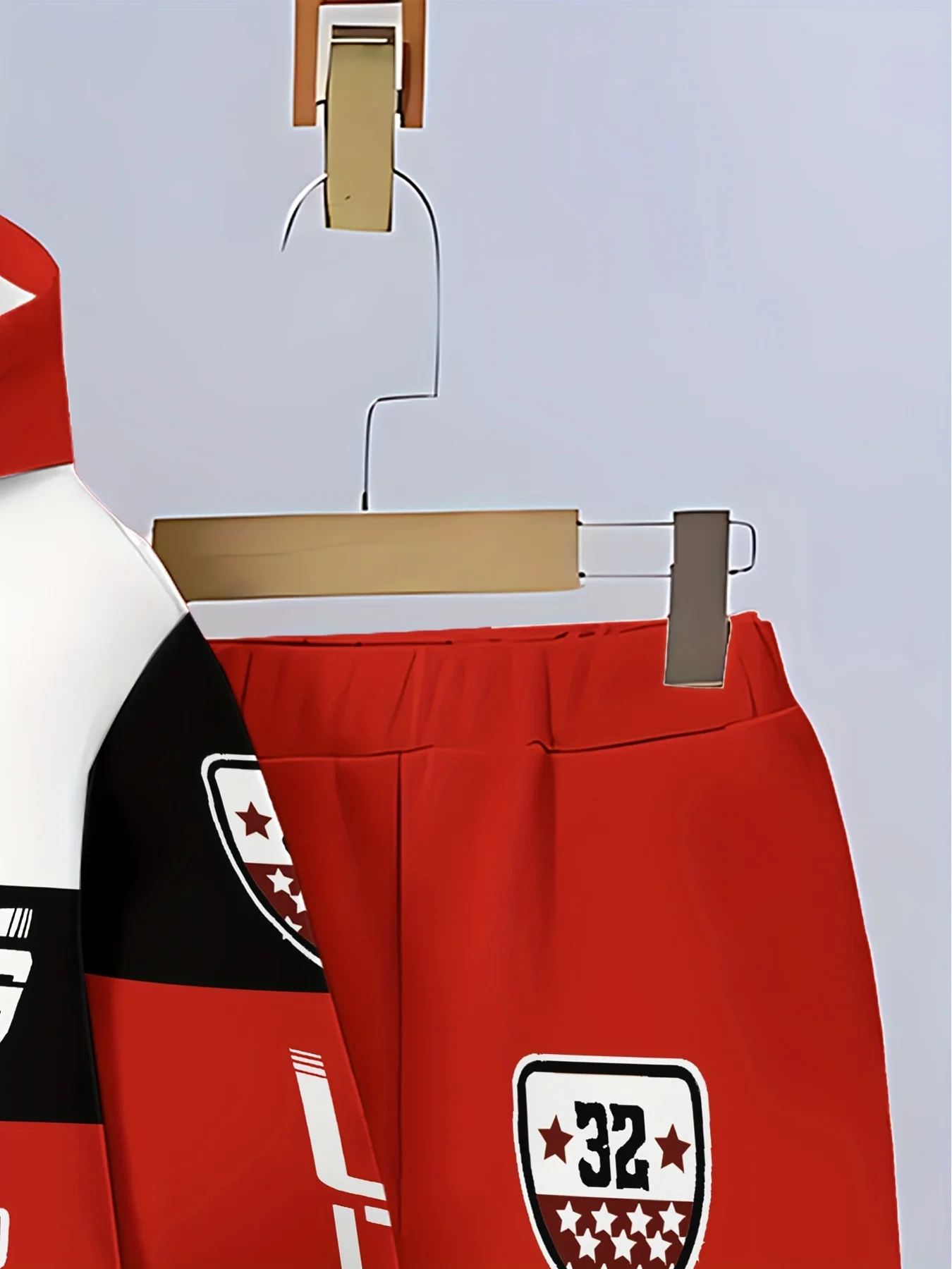 ชุดเสื้อฮู้ดพิมพ์ลายเสือป่า 3 มิติ สไตล์ลำลอง + กางเกงลำลองมีเชือกผูก 2 ชิ้น ชุดเซ็ตสำหรับผู้ชายและผู้หญิง