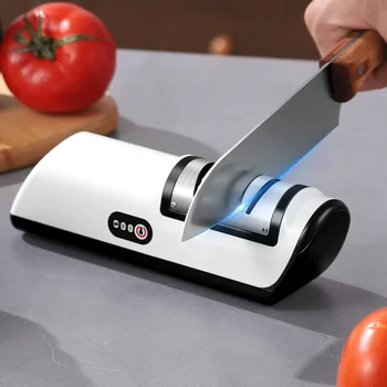 Electric knife sharpener household Whetstone kitchen gadget multi-function fully automatic rechargeable small knife sharpener