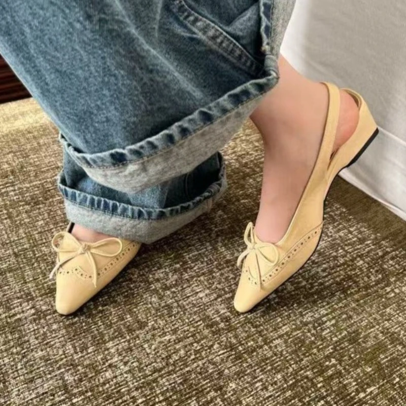 

2026 New Fashionable Pointed-toe Buckle Solid Color High-heeled Sandals for Women in Autumn Luxury Shoes
