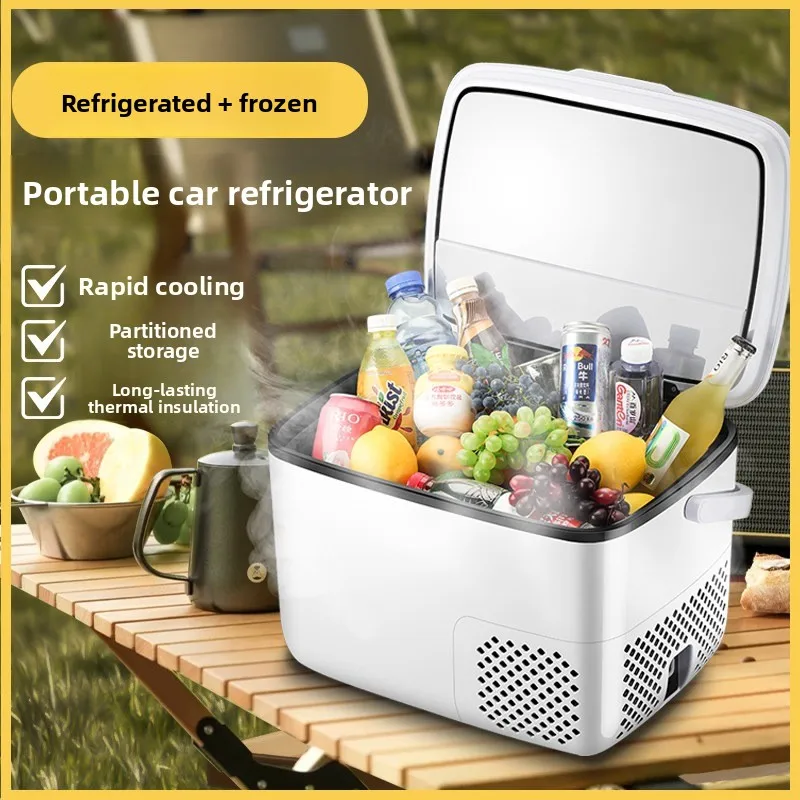 Truck special car refrigerator refrigeration 12V24V220V car home dual-purpose small outdoor refrigerator