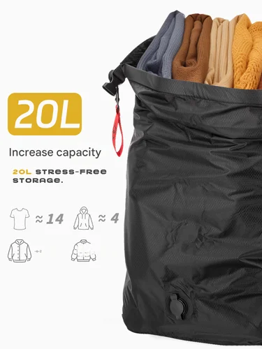 Imagen 2 del producto Bolsa de almacenamiento de compresión al vacío, bolsa de equipaje impermeable portátil de gran capacidad, bolsa de ropa a prueba de polvo, viaje de negocios