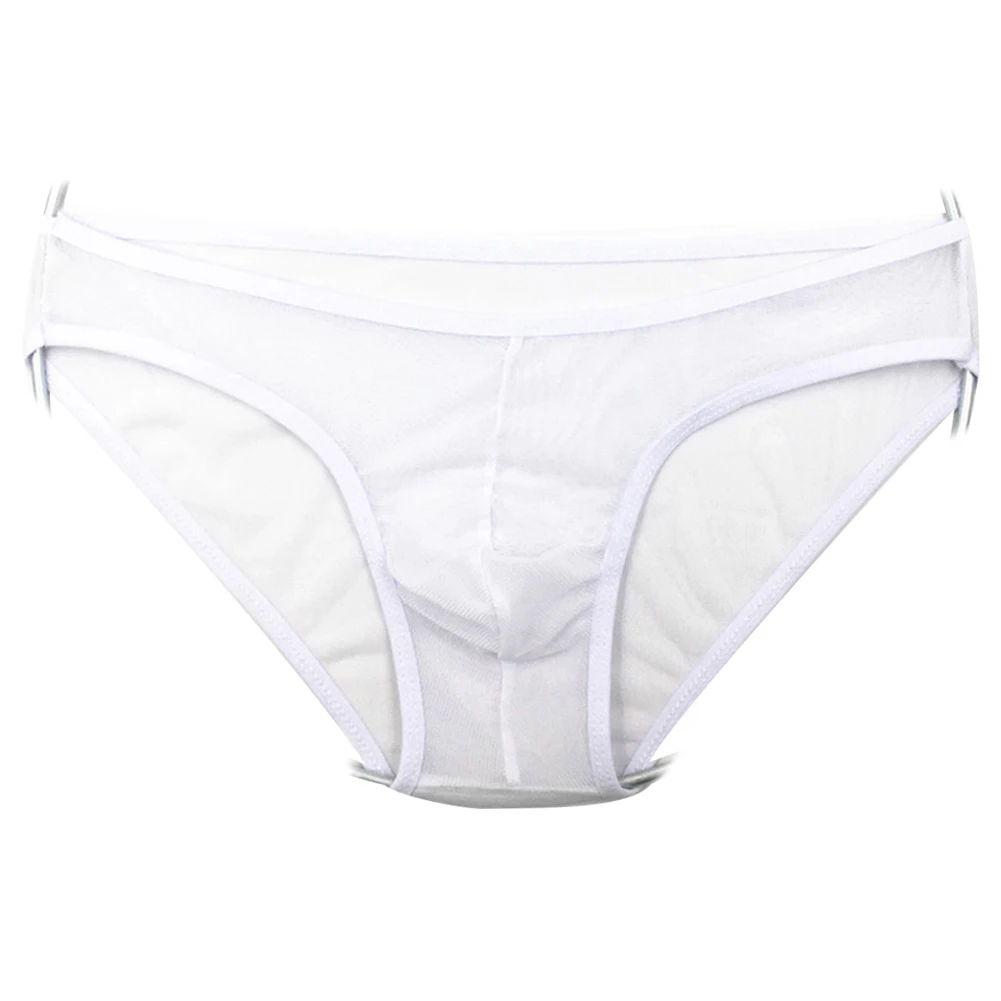 Culotte tanga taille basse en maille transparente pour homme, sous-vêtement élastique, culotte tanga, slip homme doux, short sexy, tentation, nouveau