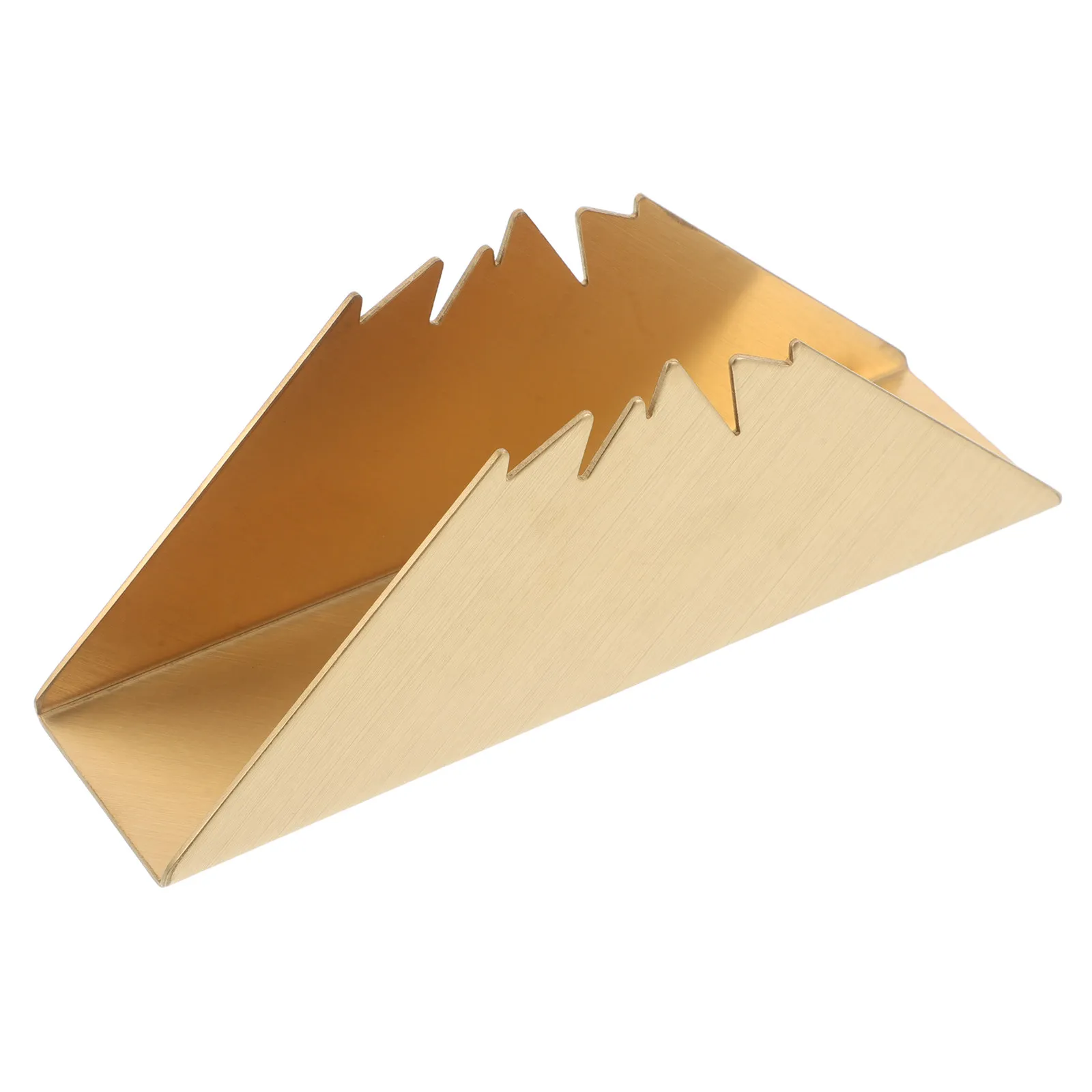 Stainless Steel Napkin Holder Triangular Freestanding Organizer for Dining Table Cafe Home Bar