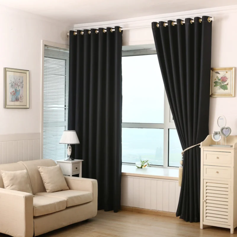 

Modern Minimalist Curtains for Living Room BedroomBlack High-precision Cortinas Soft Smooth Curtains Luxury Blackout Curtains