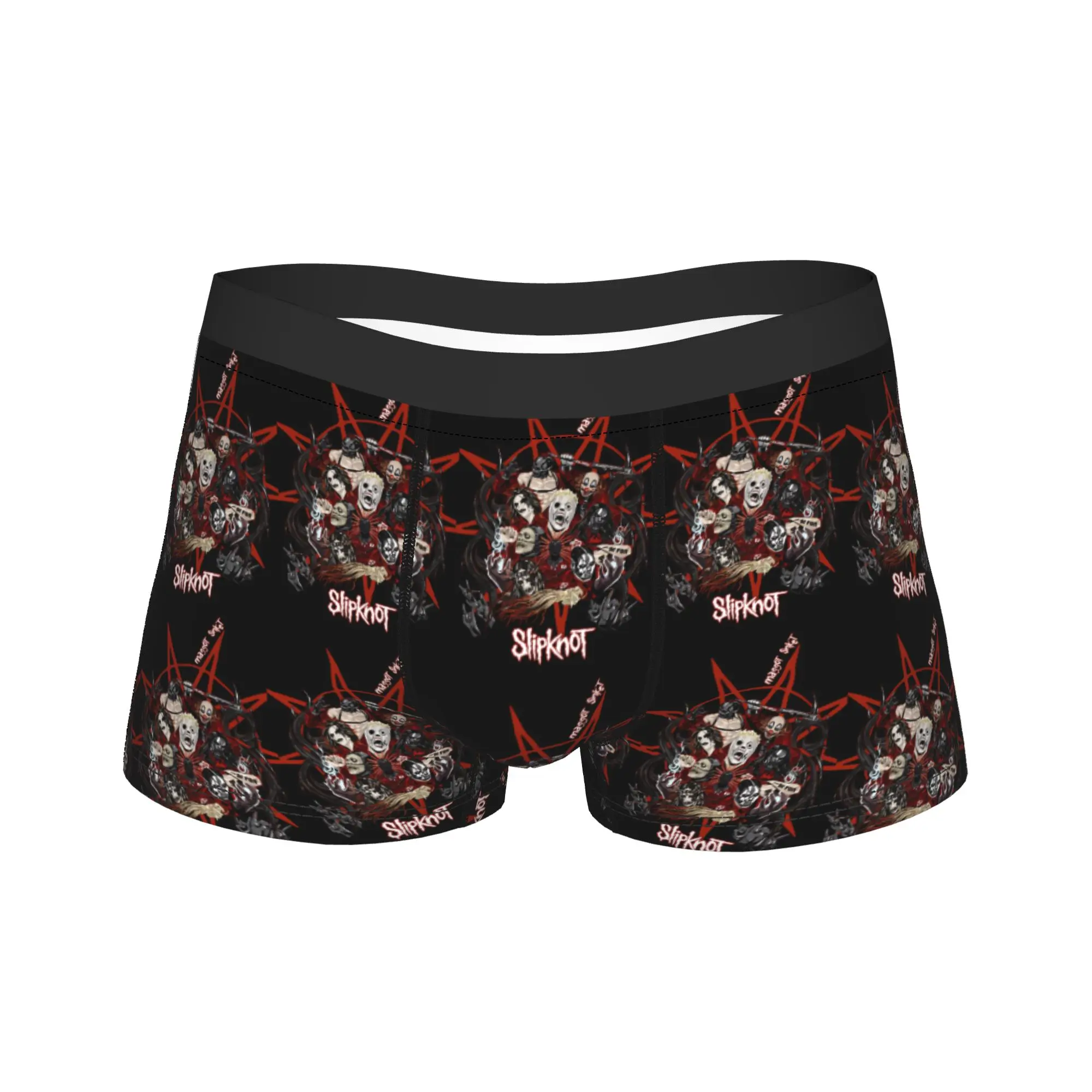 

Мужские трусы-боксеры Slipknots Band, удобные трусы-боксеры с качественным принтом, трусы большого размера