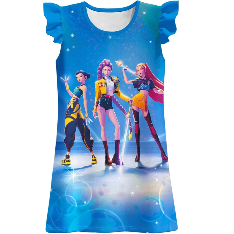 Kpop الساحرة هنتر مجموعة رومي ميرا زوي تأثيري حلي الفتيات فستان ثوب النوم شيطان هنتر أنثى المعبود مجموعة أزياء مسرحية #6