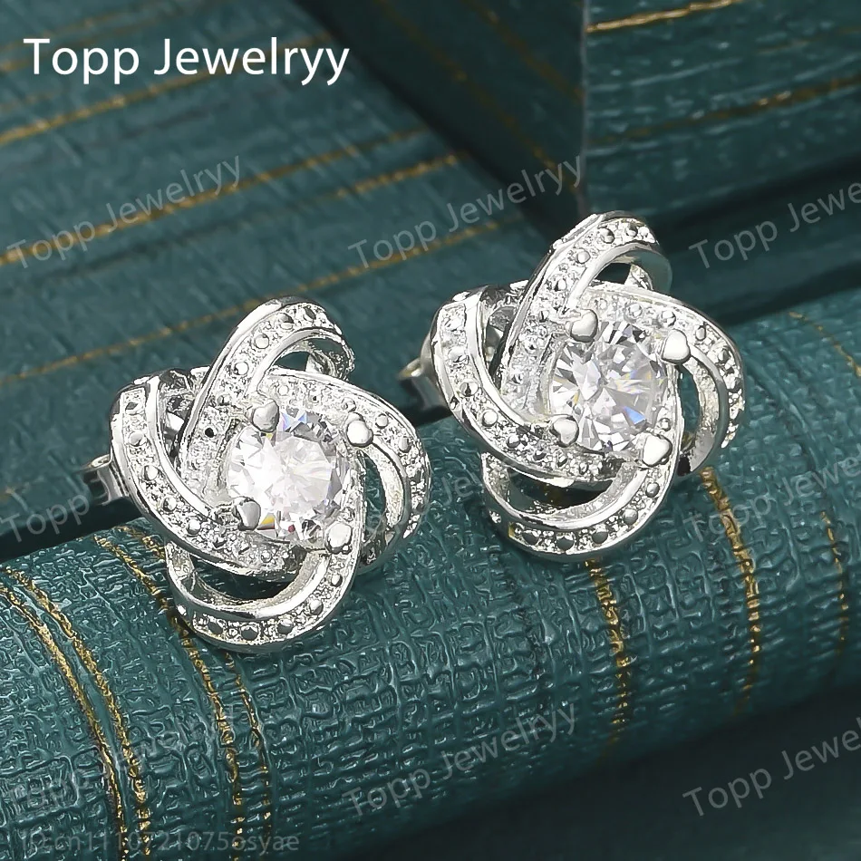 

Изысканные вращающиеся серьги из стерлингового серебра 925 пробы с цирконами, модные женские украшения, аксессуары для свадебного подарка