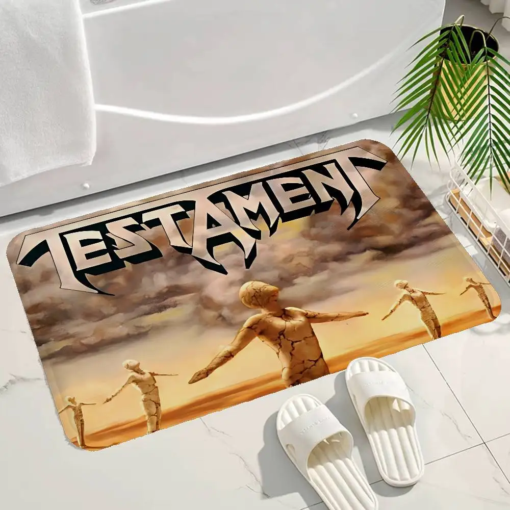 T-TESTAMENTS Heavy Metal Band Floor Mat Cheaper Anti-slip Modern Living Room Balcony Printed Bedside Mats