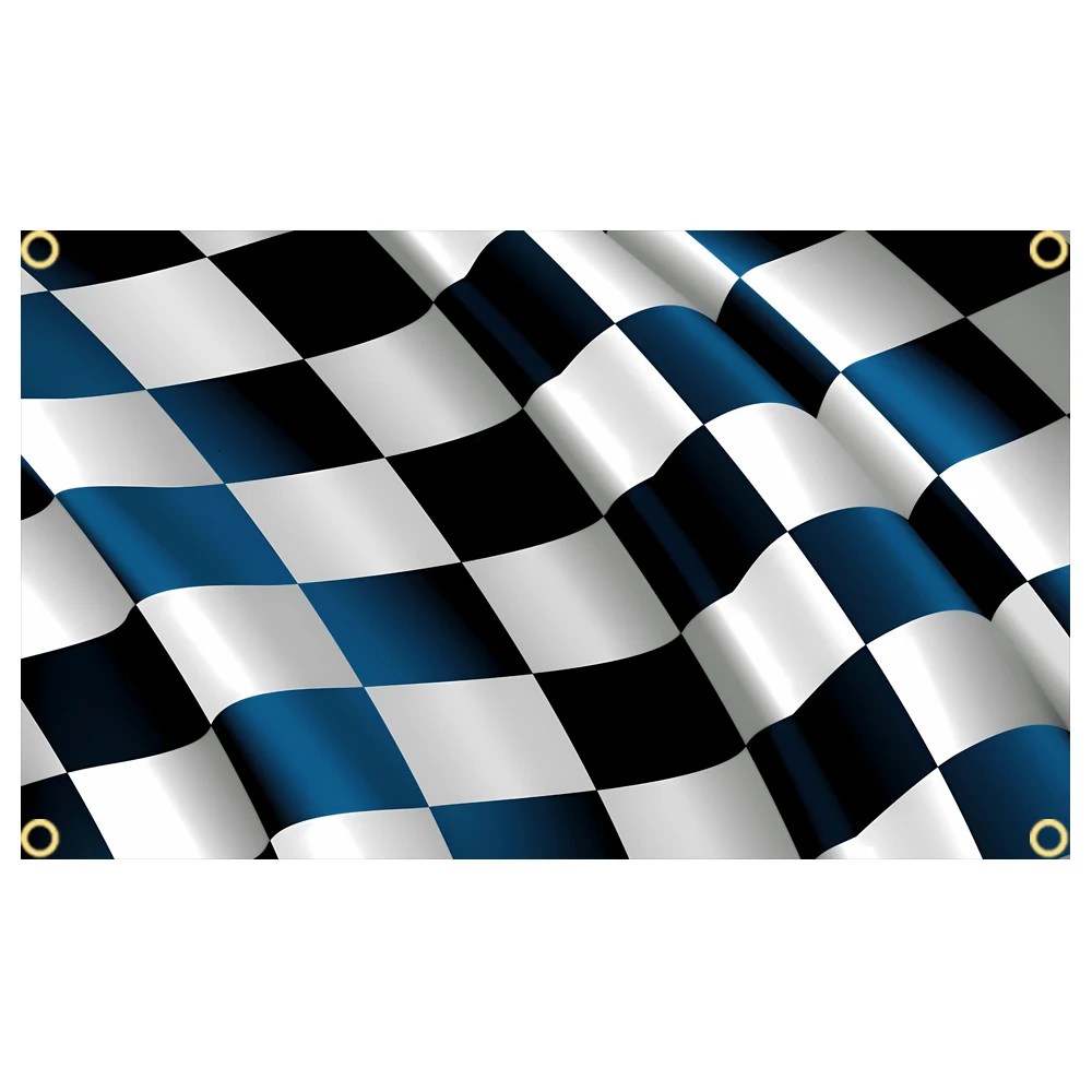 60×90 90x150 120×180CM Checkered Racing Competition Black White Flag Polyester Printed Banner Tapestry For Decor