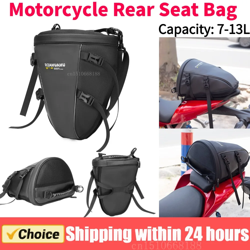 

Multifunctional Motorcycle Tail Bag Large Capacity Wear Resistant Motorcycle Bag Saddle Bag for Outdoor Travel Riding