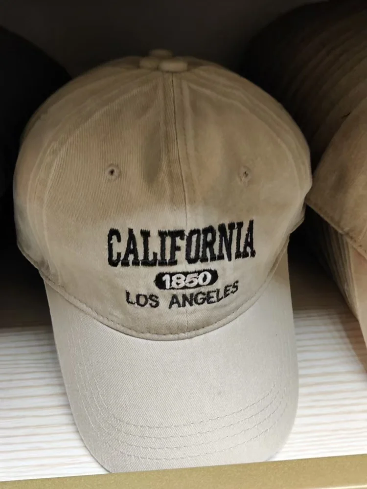 Modische, lässige Baseballkappe für Damen und Herren, Baumwolle, weiche Hüte, Unisex, Los Angeles-Stickerei, Snapback-Mütze, Wandern, Sonnenschutzkappen – Detail 6