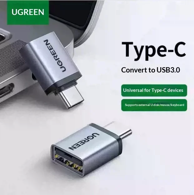 UGREEN 40702 USB-C OTG Adapter Type-C to USB 3.0 Female Data Converter for Phones Tablets Laptops