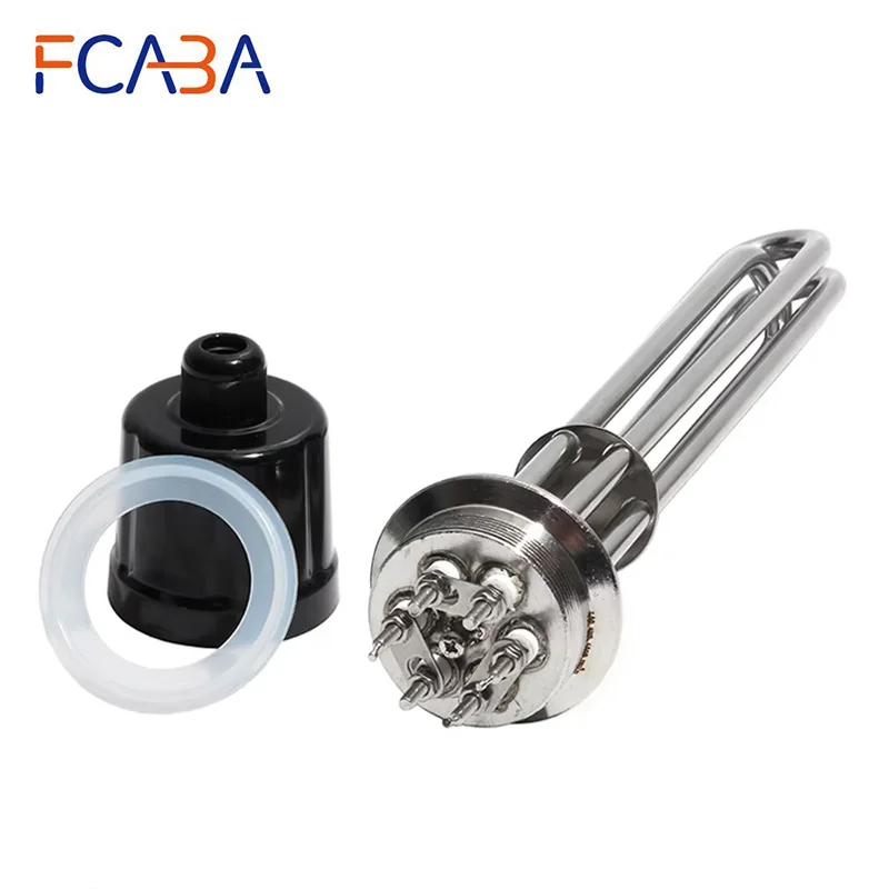 

FCABA 2-дюймовый электрический нагреватель с тремя зажимами 63 мм для домашнего пивоварения, нагревательный элемент из нержавеющей стали 304, 220 В/380 В, 3 кВт/4,5 кВт/6 кВт/9 кВт/12 кВт