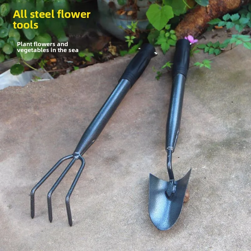 

Цельнометаллические садовые инструменты, лопата, грабли в горшке, лопата для рыбалки, инструменты для выращивания цветов, лопата, мотыга, грабли, садовый набор
