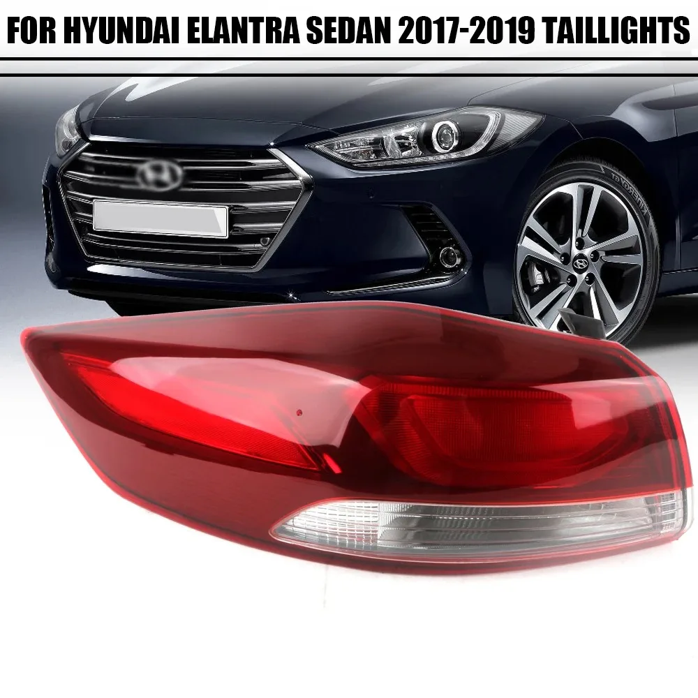 

Для Hyundai Elantra 2017 2018 2019, задний фонарь автомобиля, фонарь заднего бампера, стоп-сигнал, указатель поворота, предупреждение