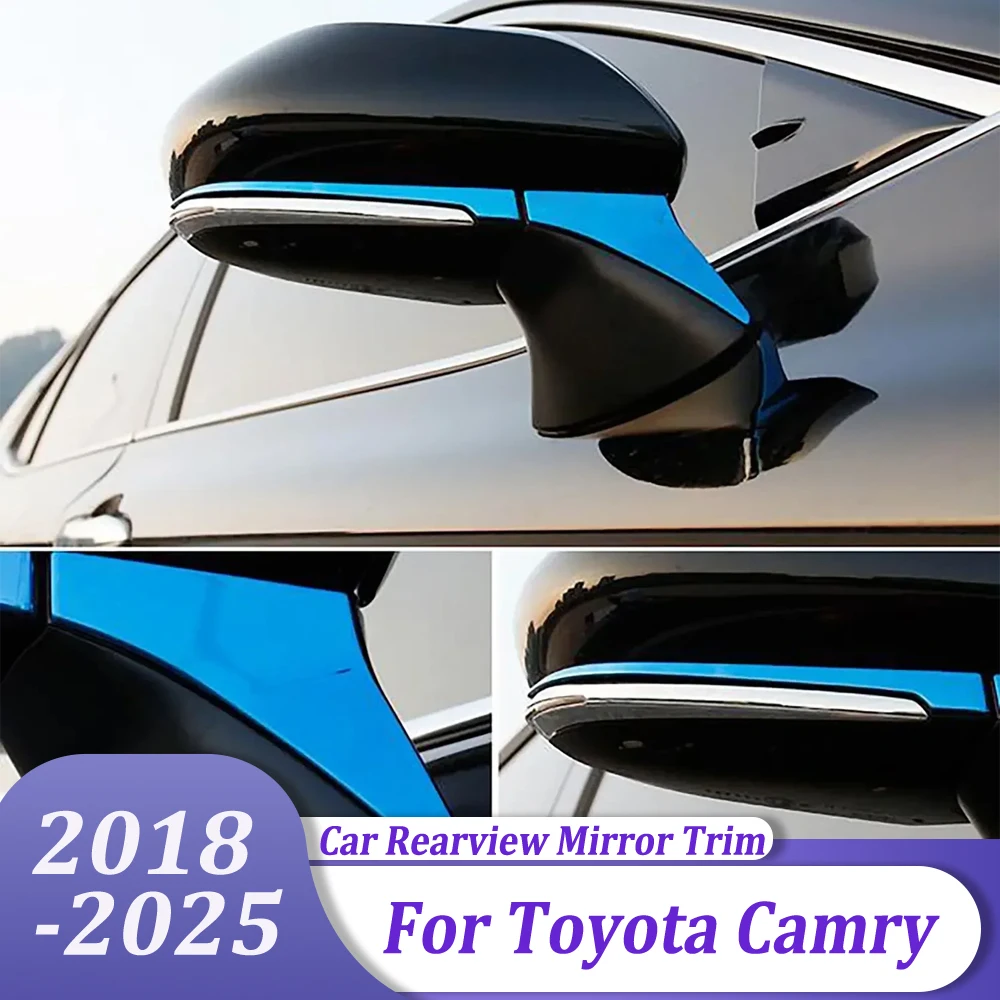 

Side Door Rearview Mirror Trim Frame Cover Trim Car Exterior Accessories For Toyota Camry 2018 2019 2020 2021-2025