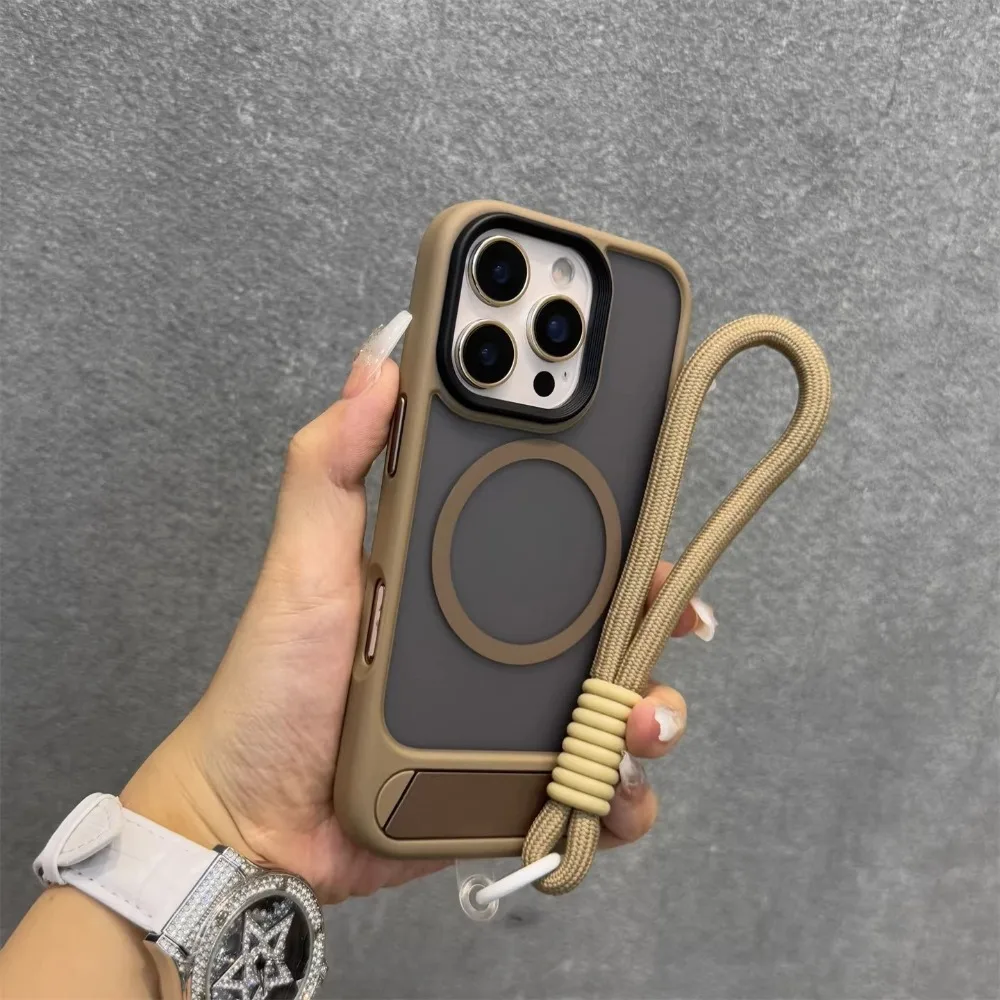 

For iPhone 17 Pro Max Case Desert Gold Horizontal Stand Matte Soft Touch Shockproof Compatible with iPhone 16 15 14 13