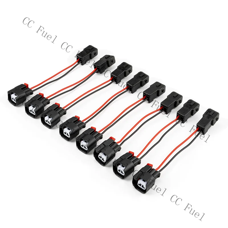 C+ 8 PCS New Fuel Injector Connector Adapter EV1 to EV6/EV14 USCAR LS1 LS2 LS3 LT1