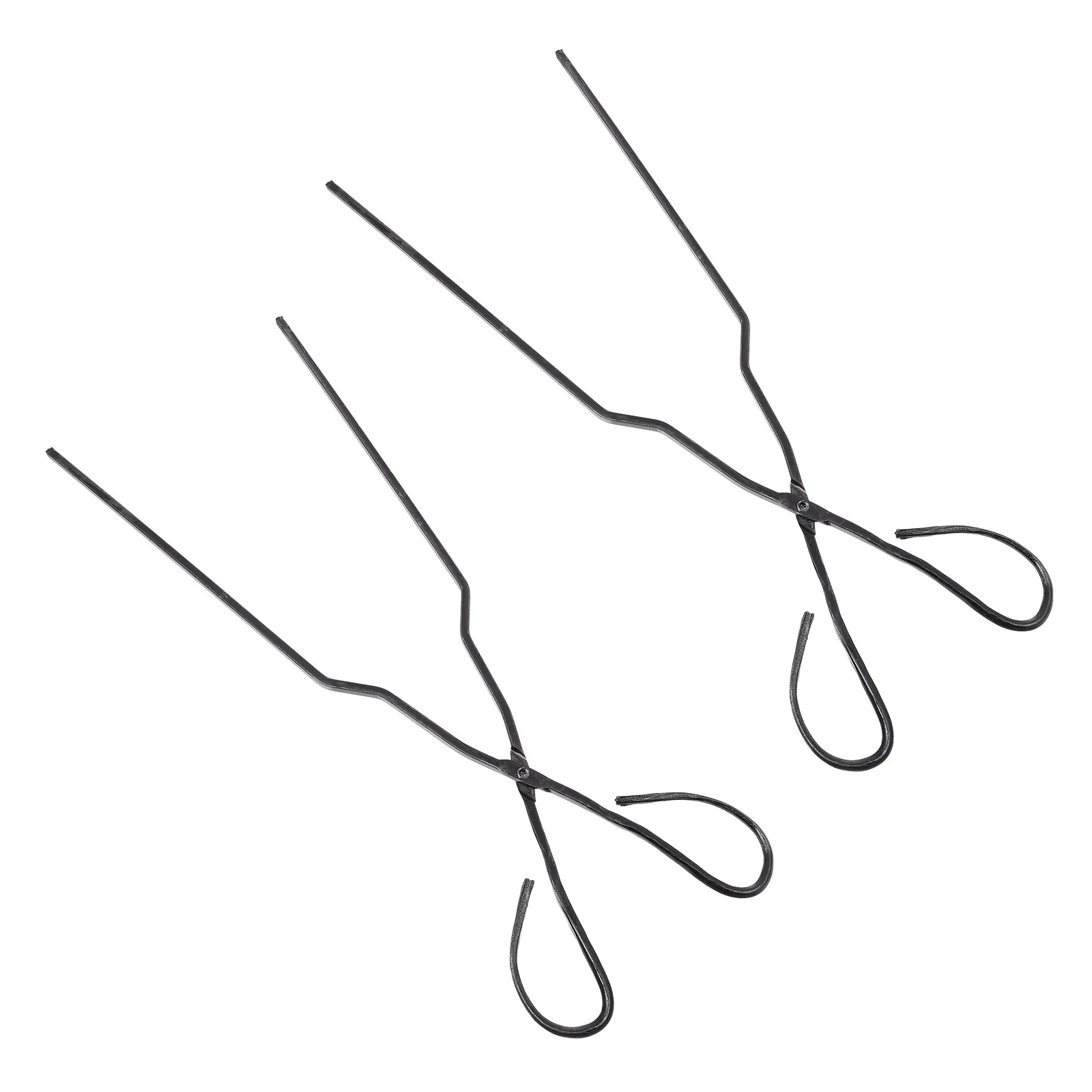 

2pcs Iron Charcoal Clamp Long Handle Fire Tong Barbecue Tool Outdoor Camping Supply Firewood Clip Bbq Accessory Briquettes Clip