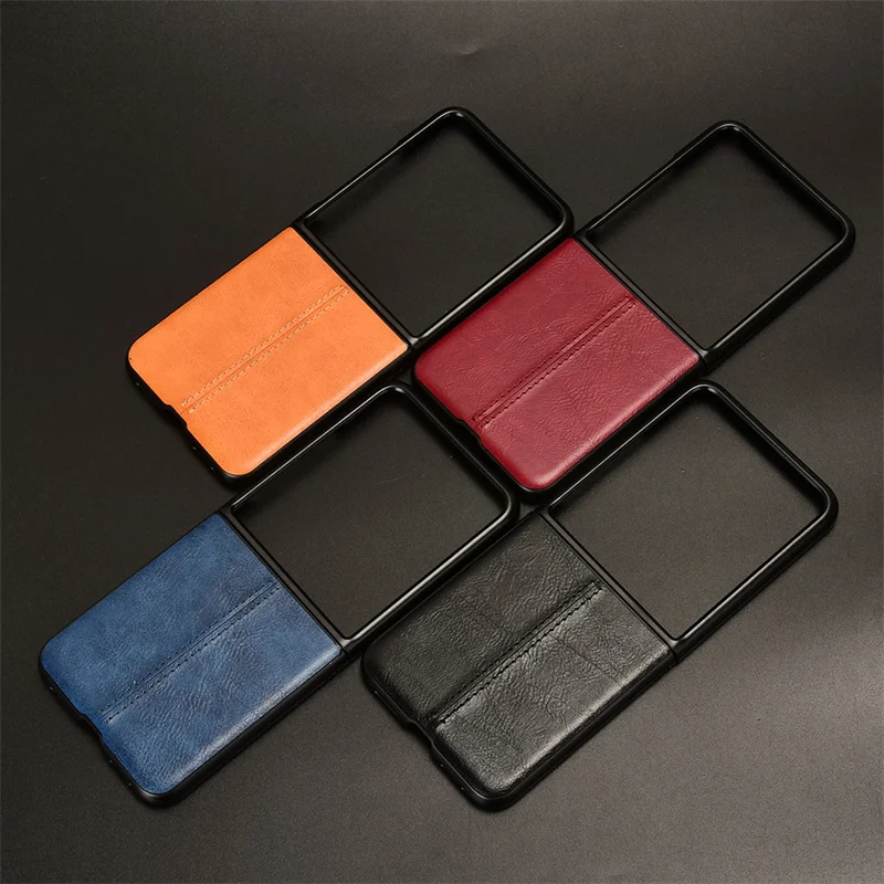 For Motorola Razr 50 Ultra Case Suture Soft Edge PU Leather Hard Phone Cover For Moto Razr 50 Ultra 50Ultra XT-2451-3 Case