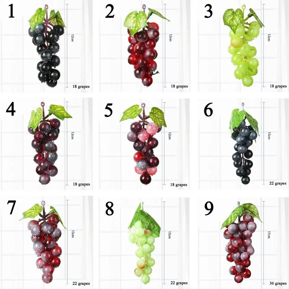 Party Garden Decorativo Matrimonio Decorazioni per la casa in plastica Uva Simulazione di frutta artificiale