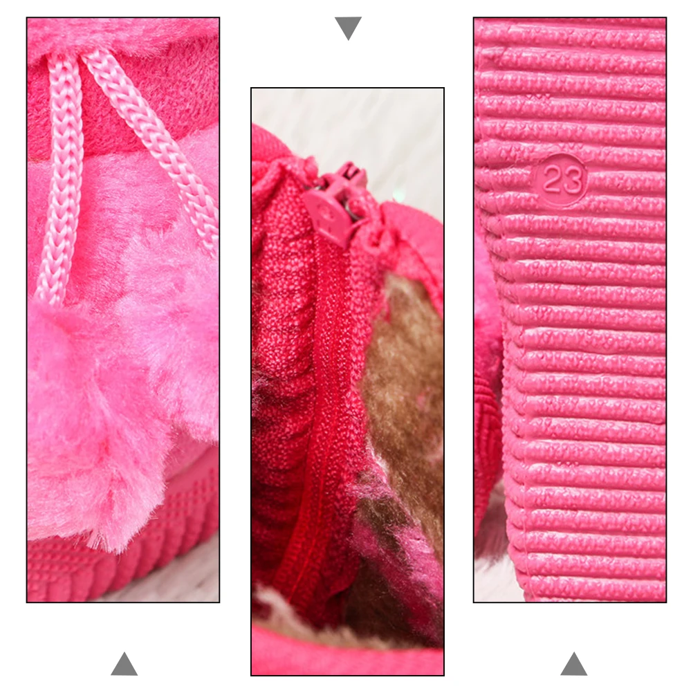 

Children's Snow Boots Baby Winter Shoes for Girls Warm Kids Non-slip Super Soft Fleece