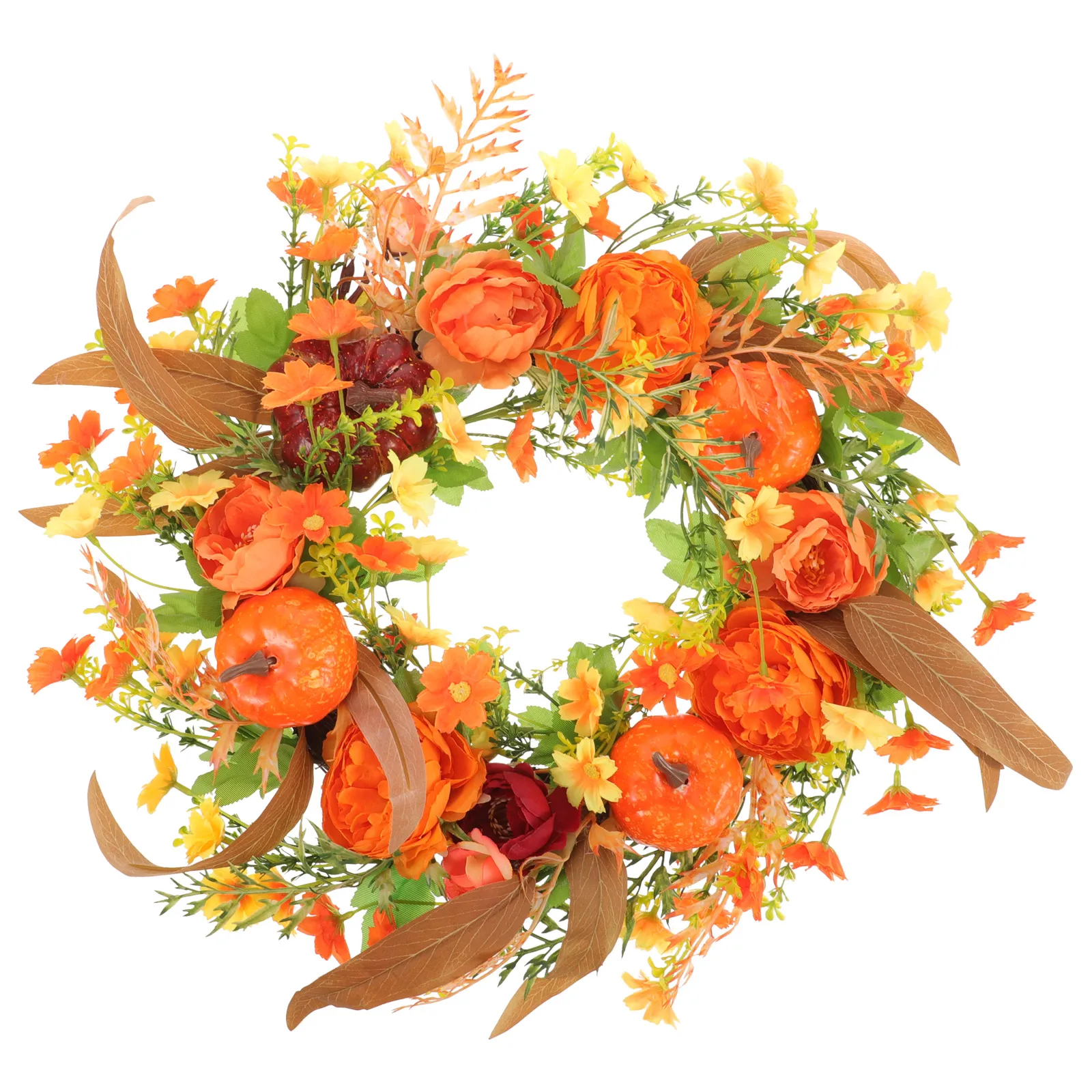 

Simulated Flower Wreath Door Decorative Hanging Ornament Home Wedding Decoration Peony Garland Wall Mounted Practical