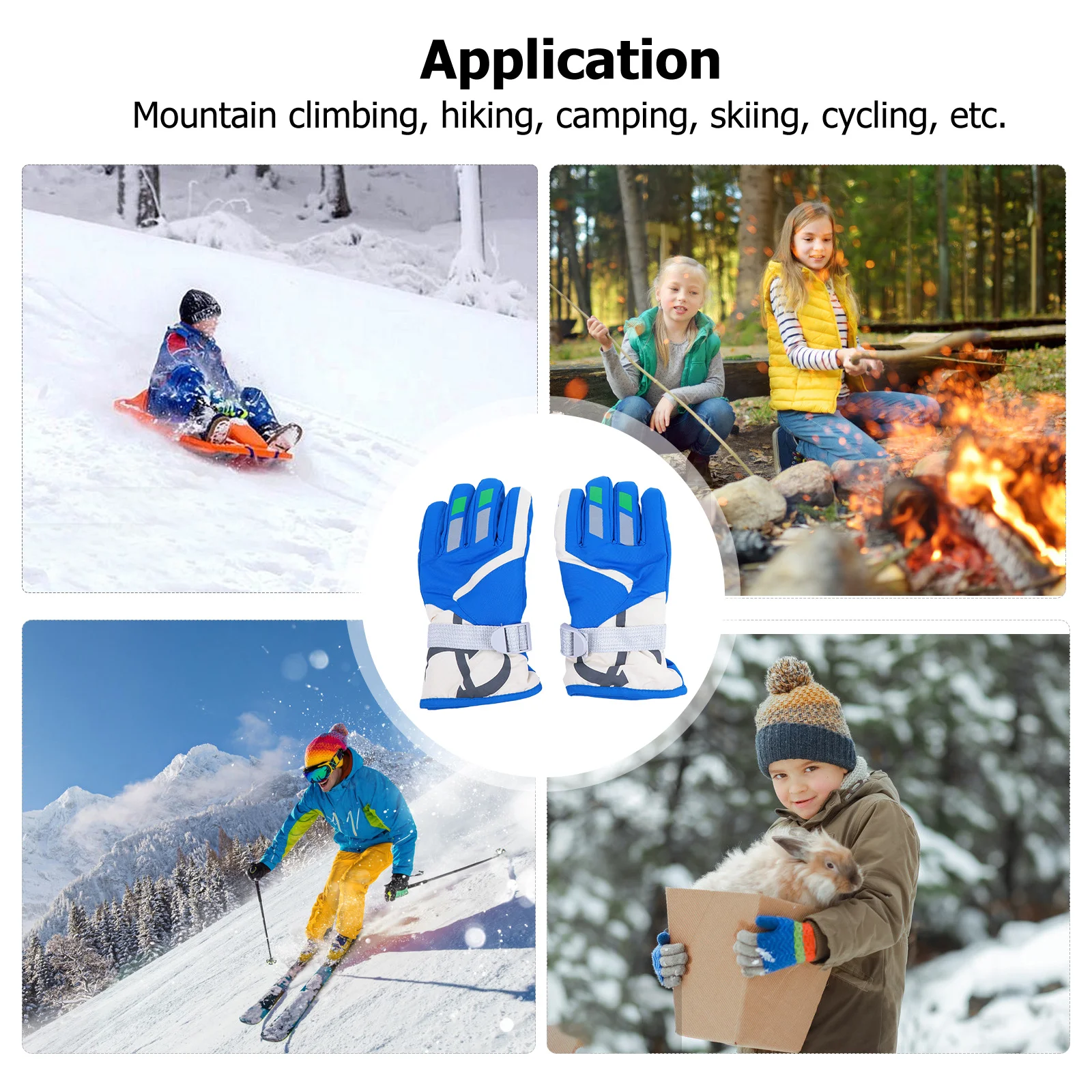 1 ペアの手袋 サイクリング スキー ハイキング 登山 耐久性 軽量 実用的 屋外使用 良い体験