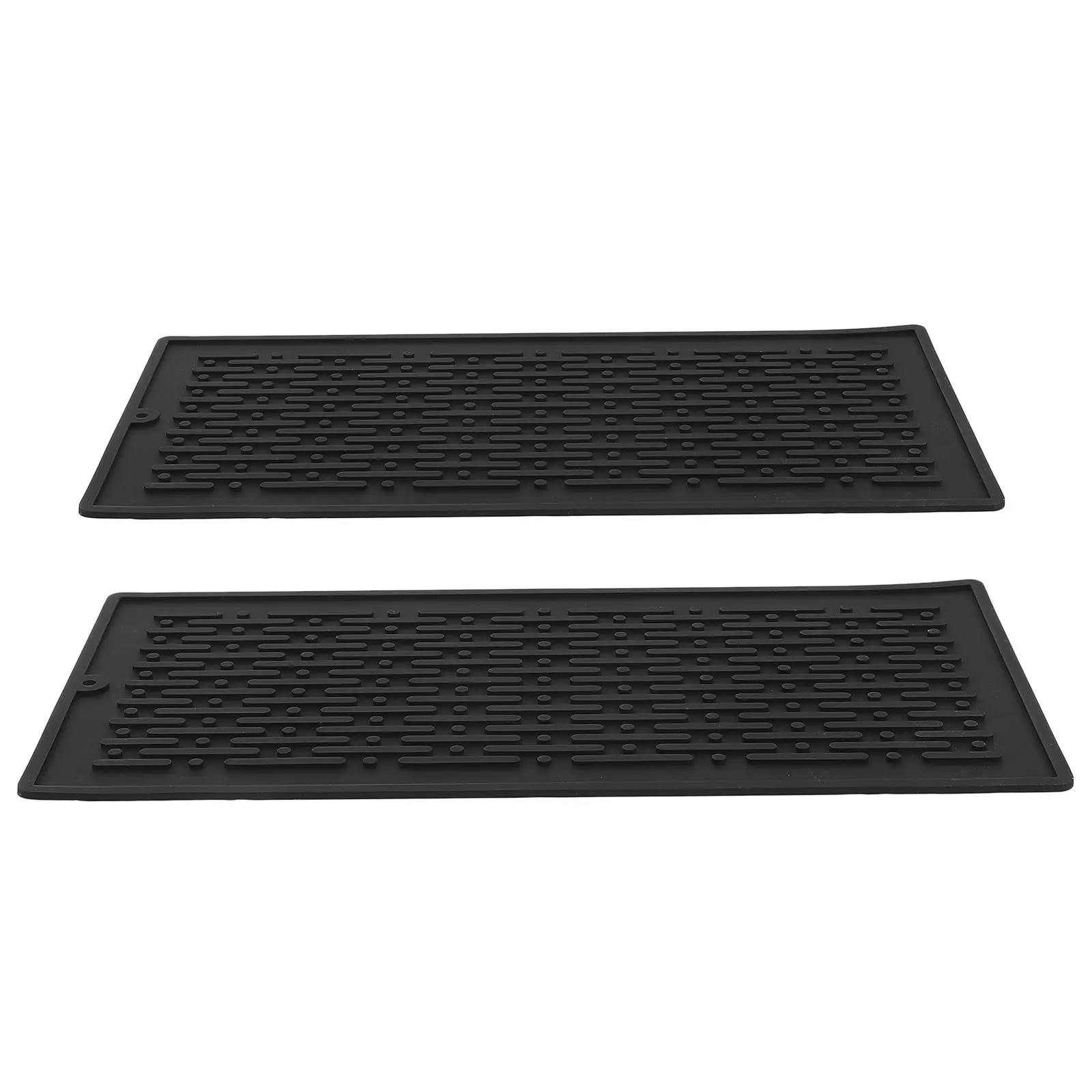

2 Pcs Kitchen Drain Mats Silicone Dish Drying for Counter Absorb Water Prevent Damage Easy Wash Home Use