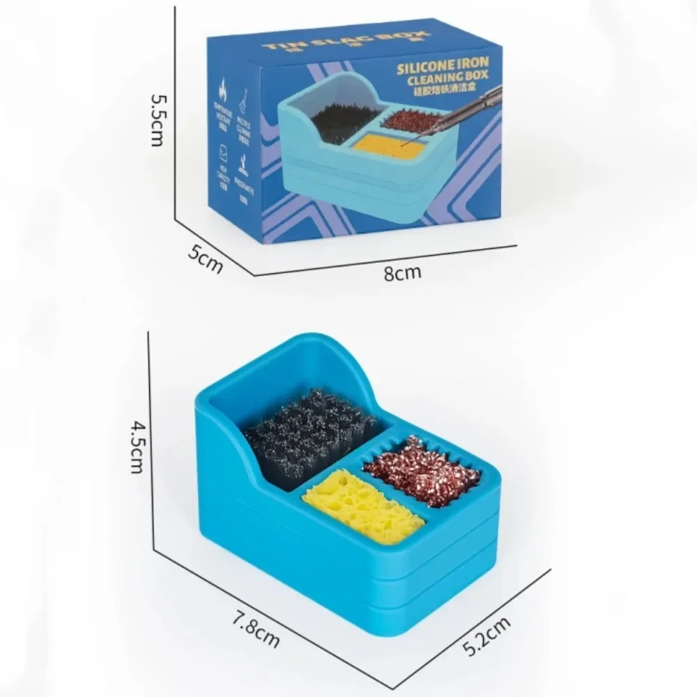 Инструмент для очистки паяльных жала 3 в 1, универсальные железные жала, коробка для растушевки, костюм для различной очистки наконечников