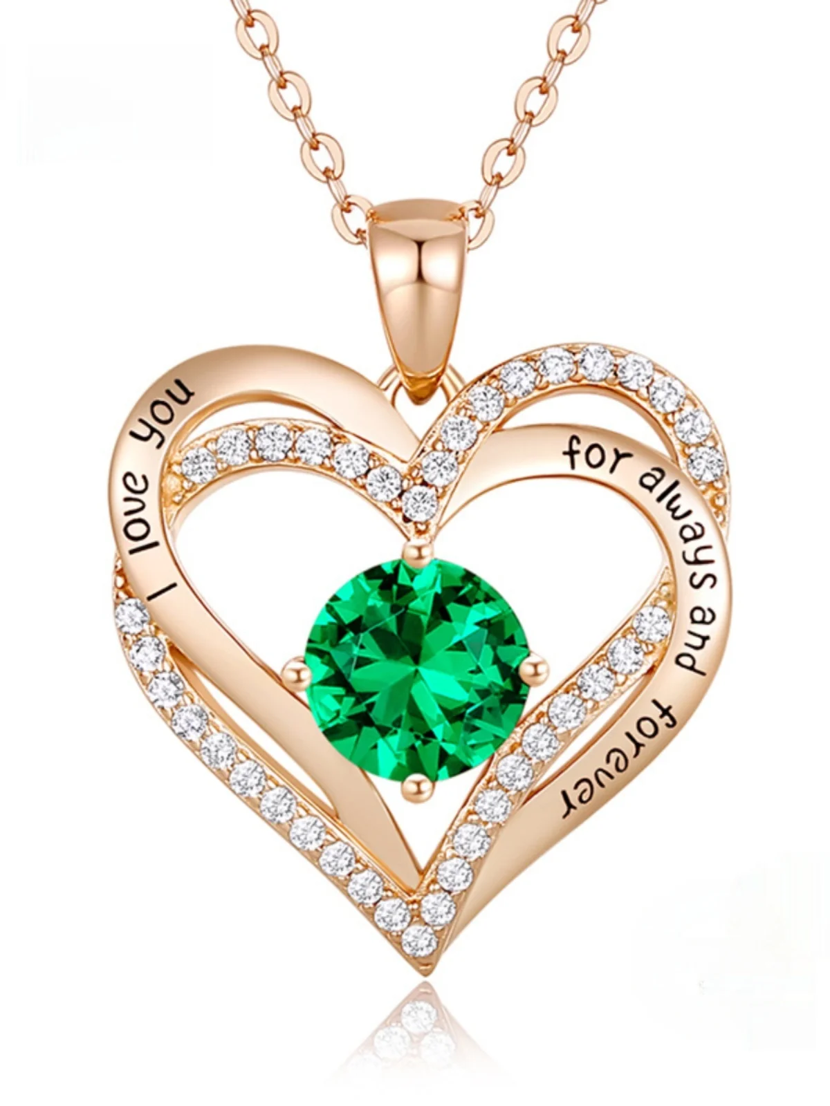 

e Cross-Border New Women's 925 Silver Nelace Birthstone Simple Faion Personali Choker Fre out Love Pattern Jewelry