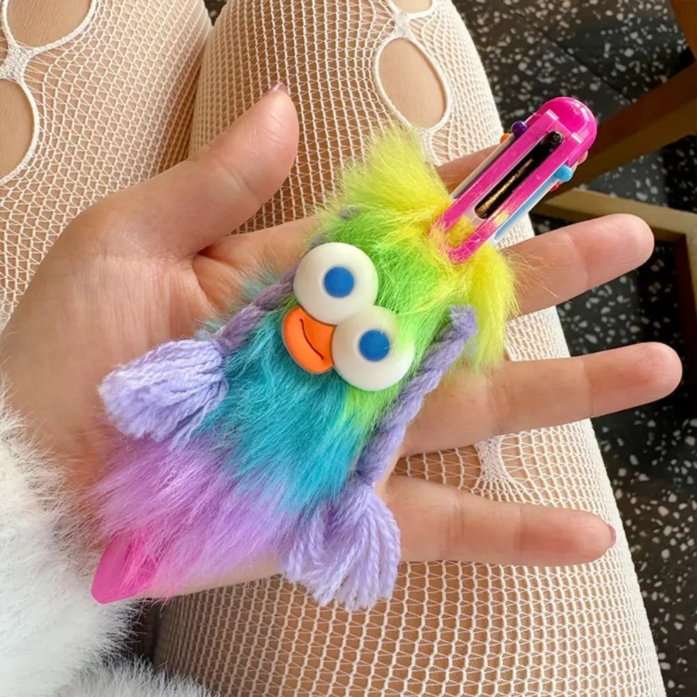 Детская плюшевая ручка с зубчатым кроликом, колбаса, рот, рукописный текст, многоцветная шариковая ручка, переливающаяся ручка для письма, подпись