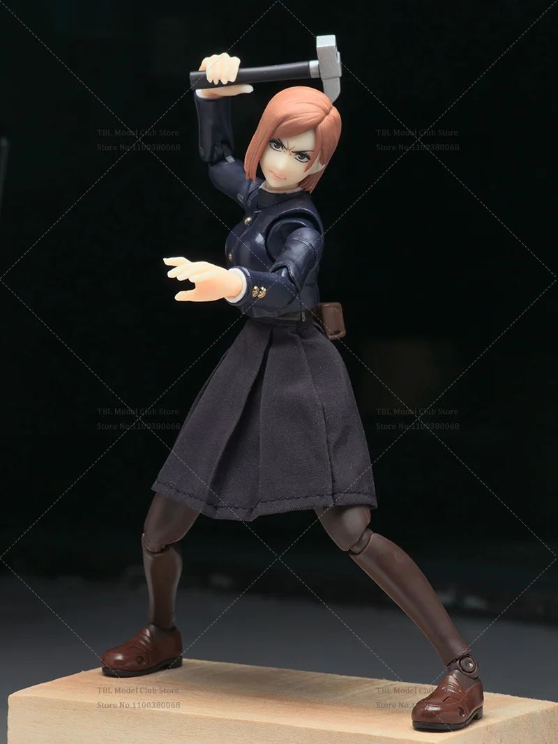 1/12 مقياس الملابس النسائية Jujutsu Kaisen Kugisaki Nobara انمي ياباني لبانداي shf 6 بوصة عمل الشكل الجندي المشهد