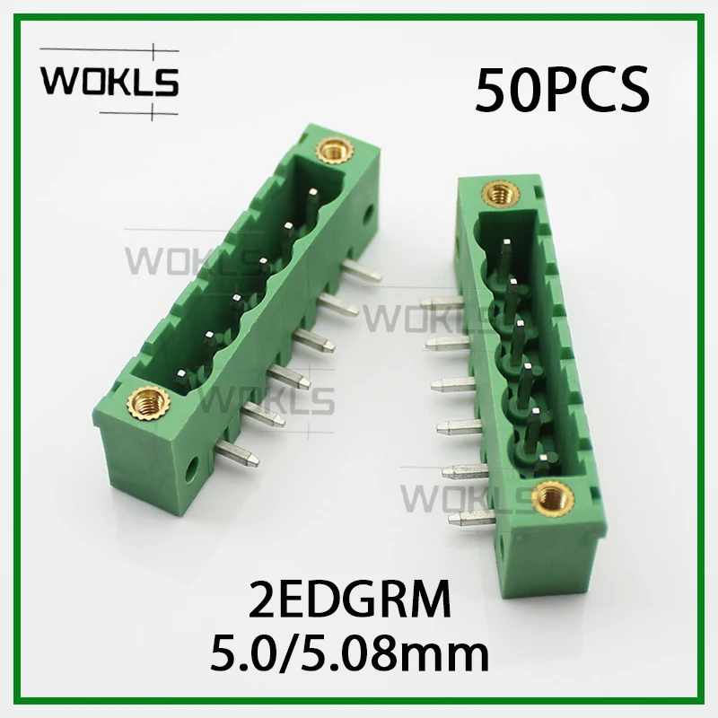 50PCS PCB PLUG-IN TEMINAL BLOCK 2EDGRM-5.0mm MSTB2.5/-GF-5.0 5EHDRM 2EHDRM