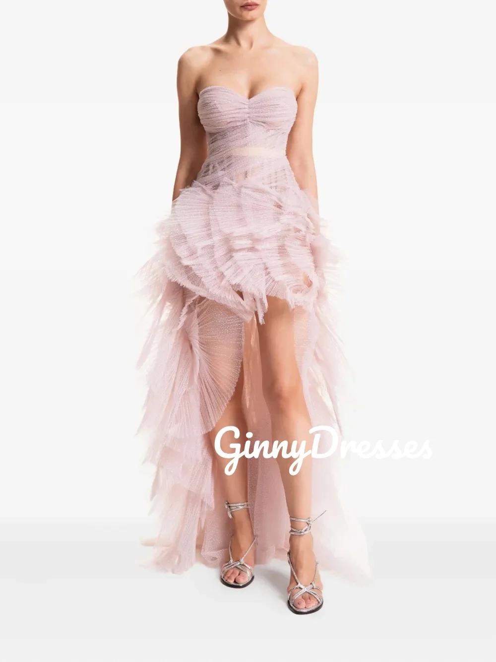 

Evening Dresses Sweetheart Prom Dresses Sleeveless Customize Dresses For Special Events Asymmetrical Ruffle Formal Dresses