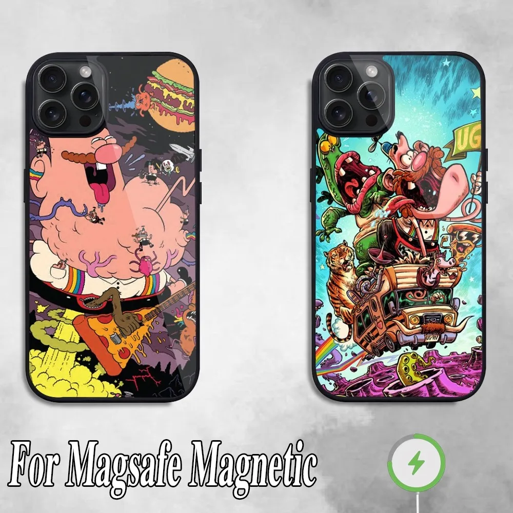 Uncle Grandpa Cartoon Funny Phone Case For iPhone 11 Mini 12 13 Max 14 Plus 15 Pro Magesafe Magnetic Shell