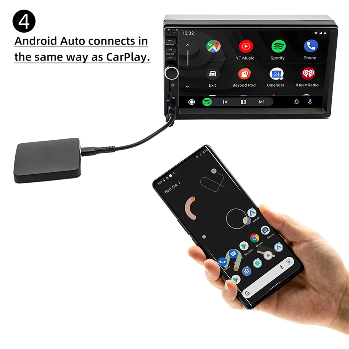 

Carplay Ai Box Wired CarPlay to Wireless Dongle Activator USB/Type-C Port Support for Car Multimedia Player