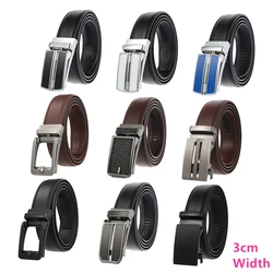 Plyesxale Cow Leather Belt For Men 3cm Width Designer Belts Men High Quality Luxury Brand Black Formal Business Strap Male B1078