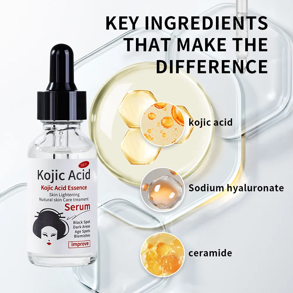 

Kojic Acid Original Solution Snail Face Serum Vitamin C Brightn Facial Serum Kojic Acid Face Care Oil Control Turmeric Essence