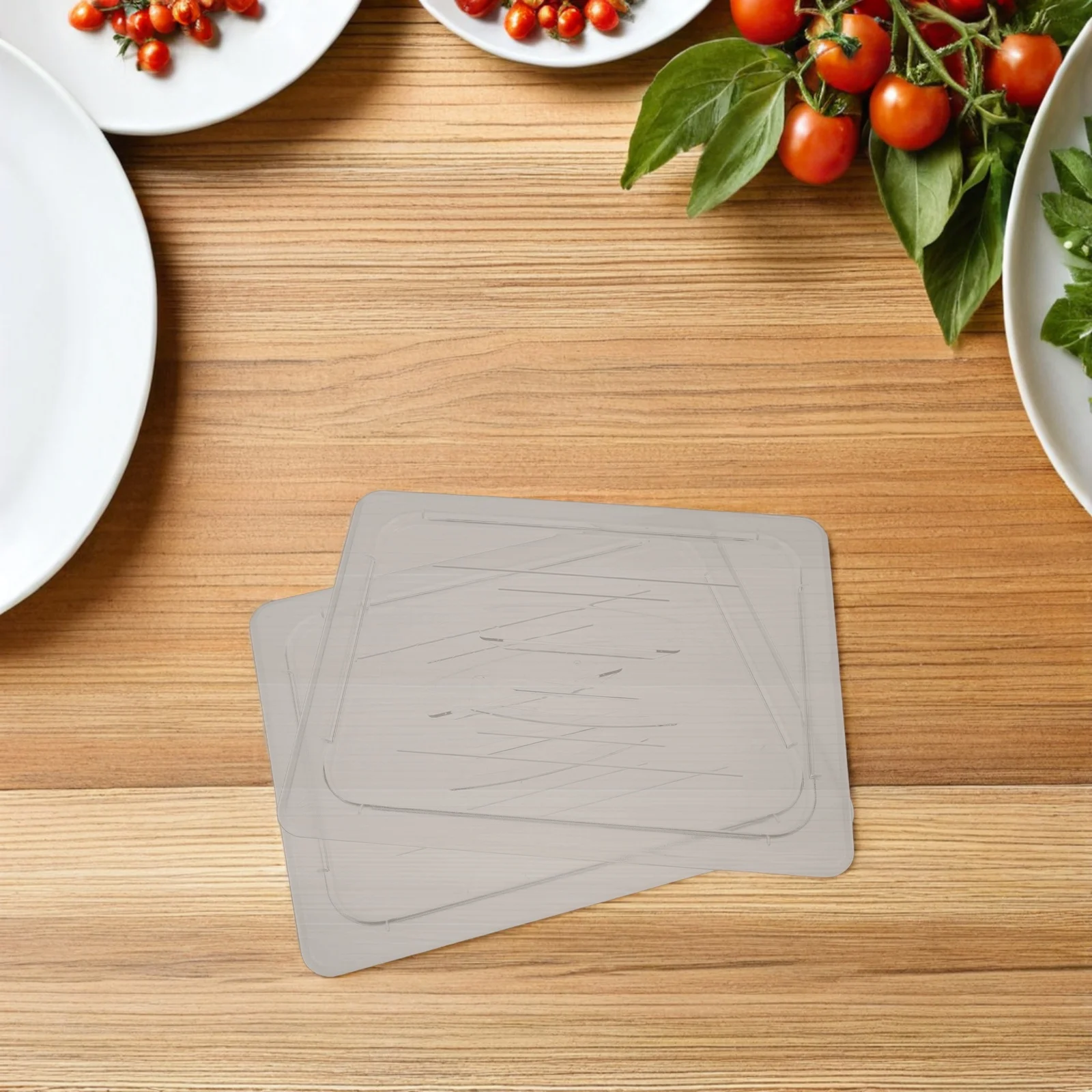 

2Pcs Clear Plastic Food Pan Cover Half Sheet Pan Lid Airtight Sealing for Restaurant Catering Buffet Commercial Use