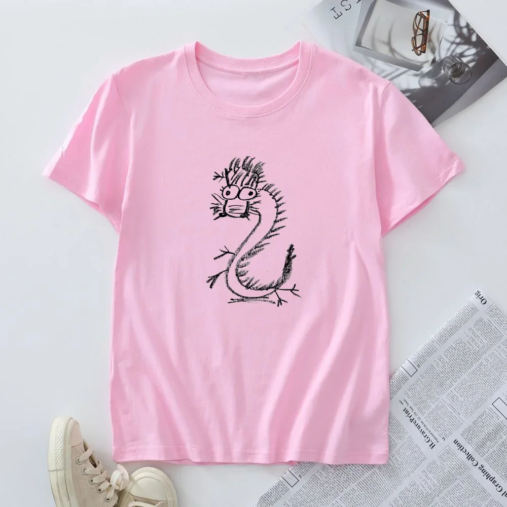 Camiseta de talla grande para mujer, Tops de algodón 100%, camisetas de manga corta para mujer, ropa para mujer, Camisetas estampadas de moda