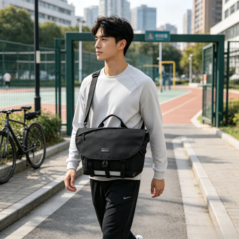 Waterproof Multi-Functional Crossbody Messenger Shoulder Bag, Scratch Proof Durable Handheld Storage Bag for Daily Outdoor