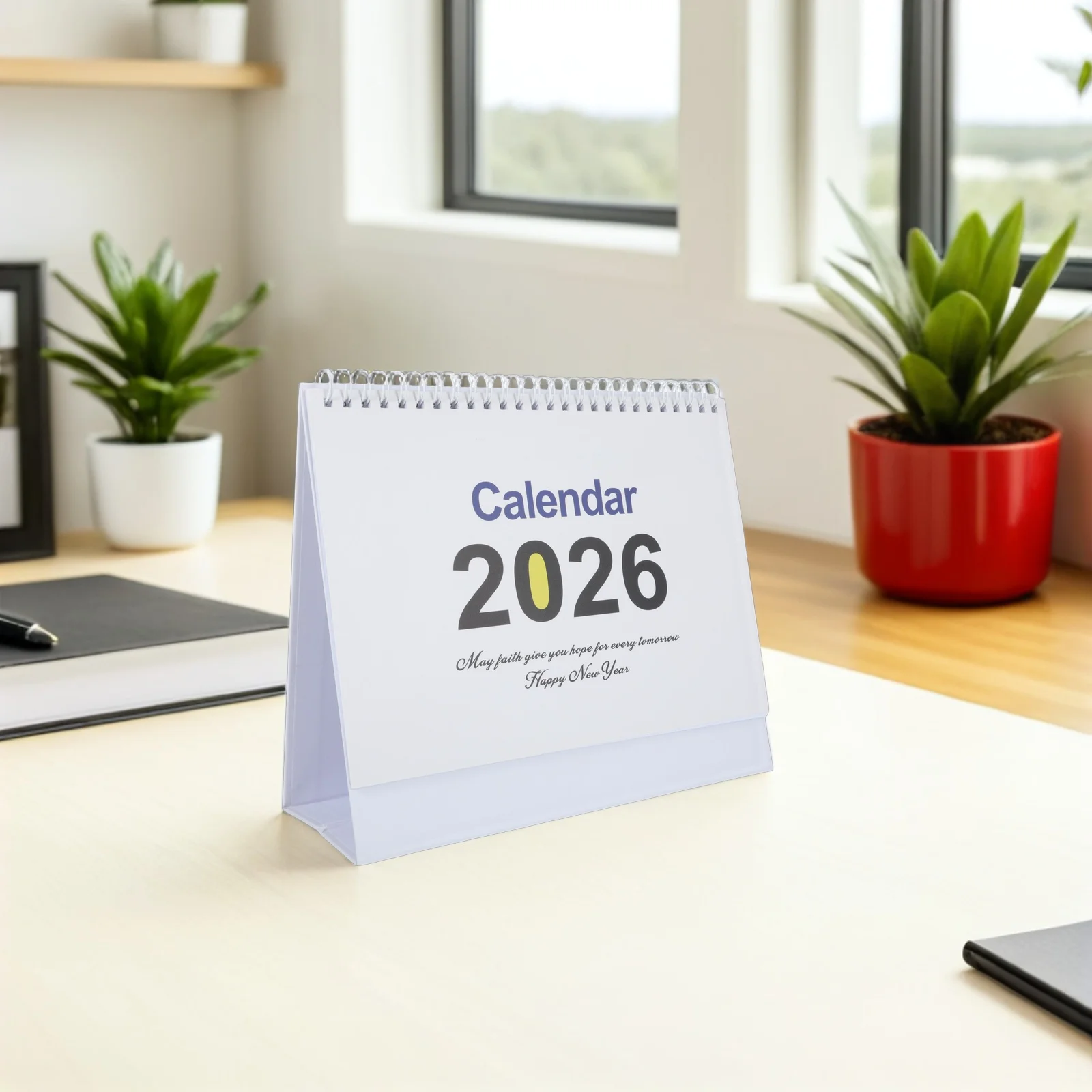 

Настольный флип-календарь на 2026 года, ежемесячный планировщик в двойной переплете для ежедневной организации, компактный для управления временем домашнего офиса