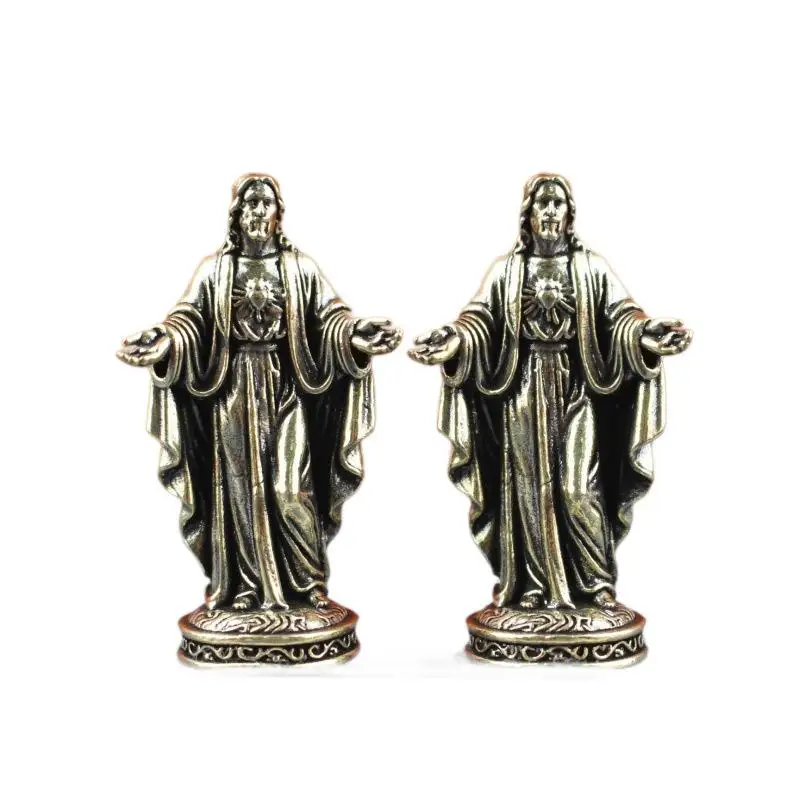 Statue de Dieu en laiton faite à la main, style vintage, décoration de bureau, artisanat créatif transfrontalier, petite figurine en cuivre, ornement de maison