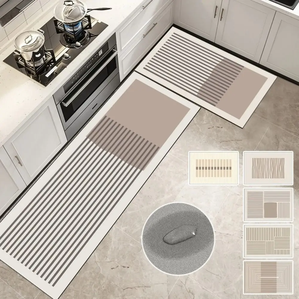 Kitchen Decoration Diatomite Kitchen Floor Mat Long Soft Kitchen Rug Washable Super Absorbent Entrance Doormat Bathroom Entrance