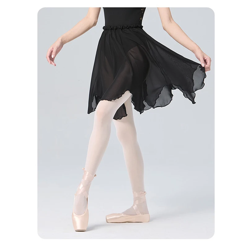 

Dance skirt, women's ballet practice costume, half-length skirt, new style, petal skirt, designer style, elastic waist, short sk
