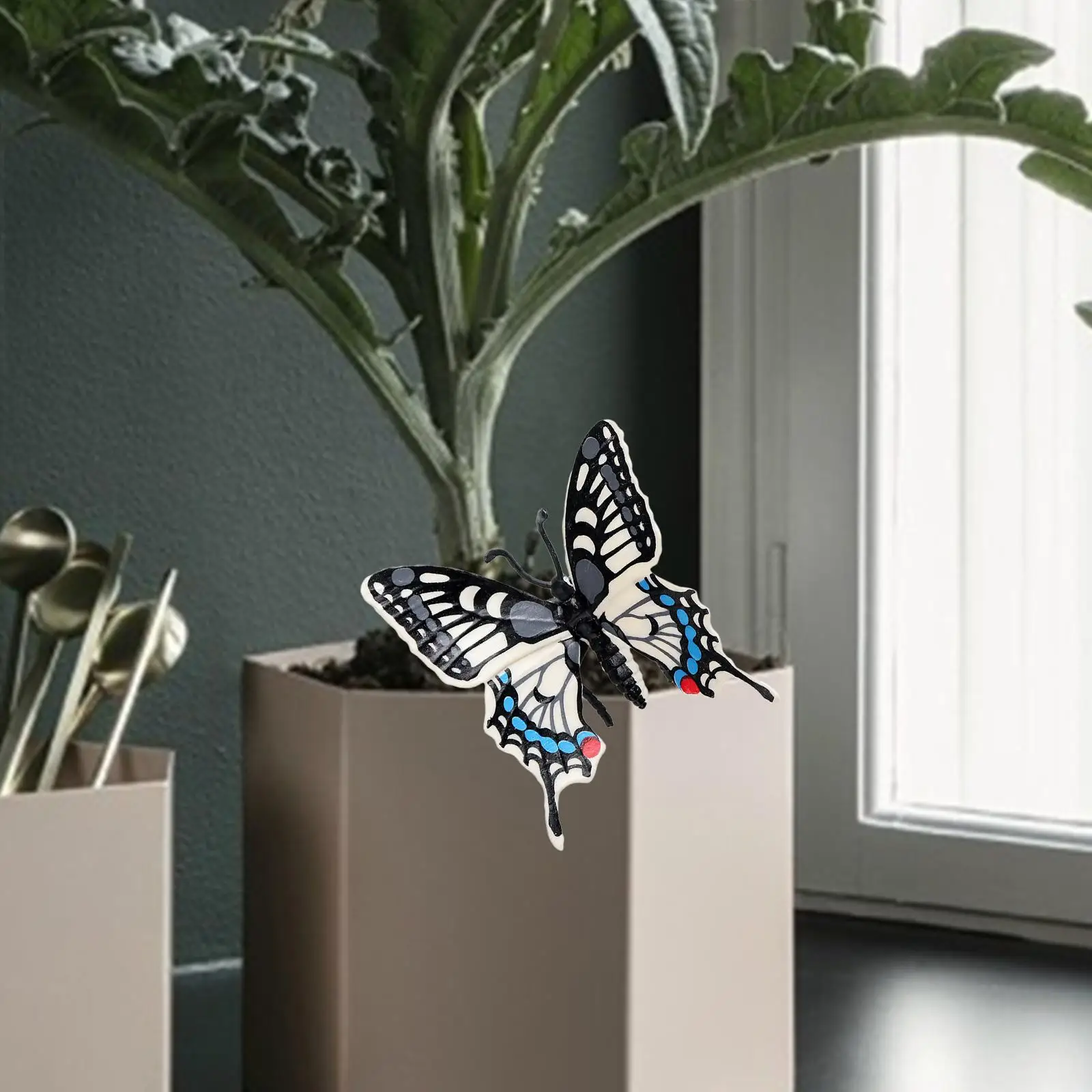 Figurine de papillon réaliste, modèle animal, jouet pour décoration de gâteau